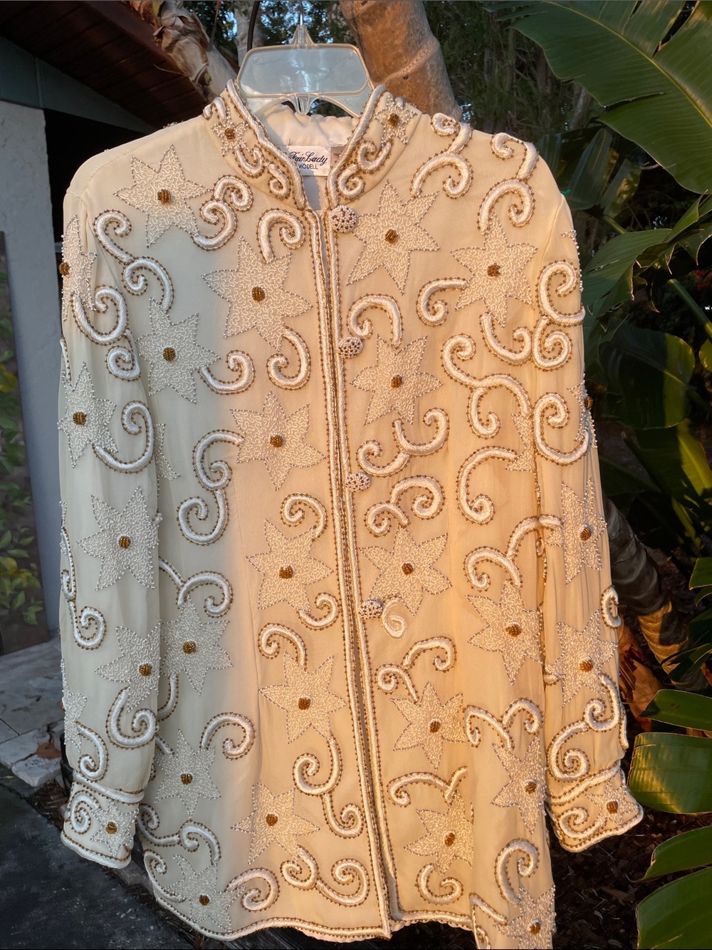 vintage silk beaded fabulousity tunic or jacket